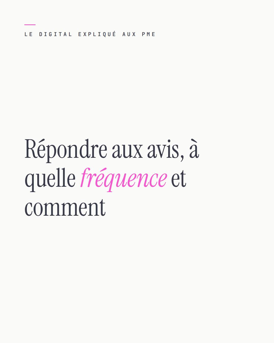 Quand quelqu'un cherche votre entreprise sur Google, il voit vos avis. Et juste en dessous, vos réponses.

Une réponse n'est pas pour la personne qui a écrit l'